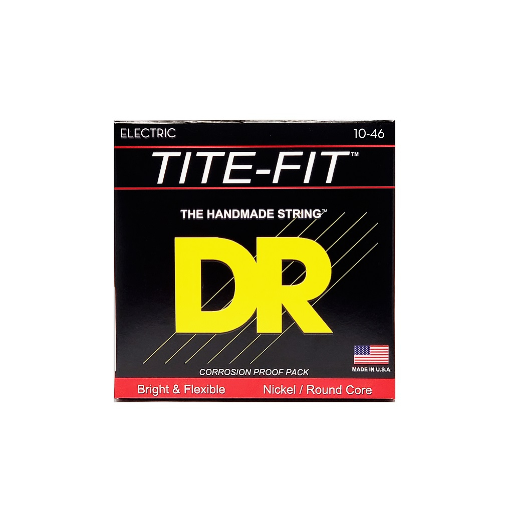 Струни для гітари DR Strings TITE-FIT Electric - Medium (10-46) (MT-10) - зображення 1