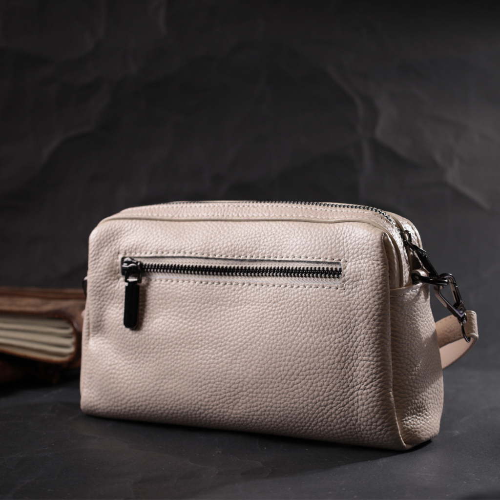 Сумка Vintage З м'якої натуральної шкіри Біла (22376) - зображення 9