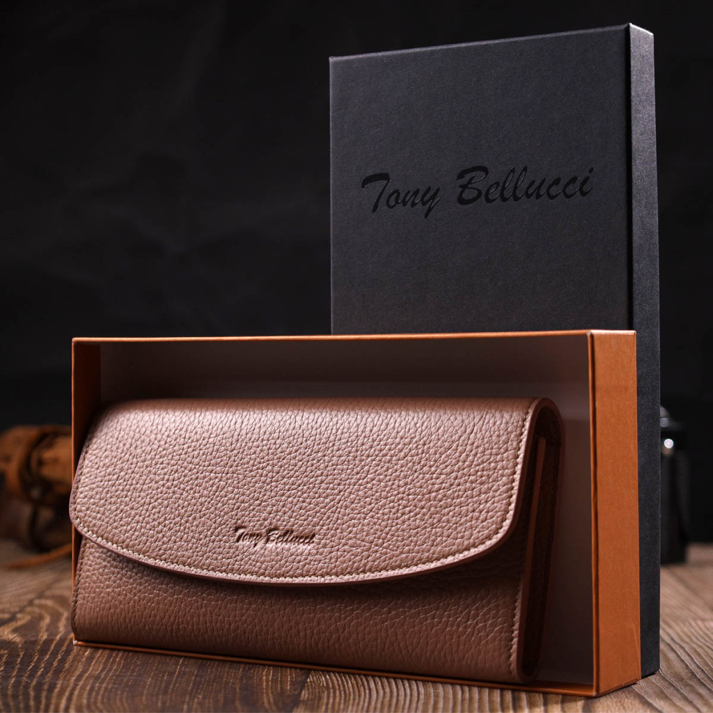 Гаманець Tony Bellucci З натуральної шкіри Пудровий (21967) - зображення 8