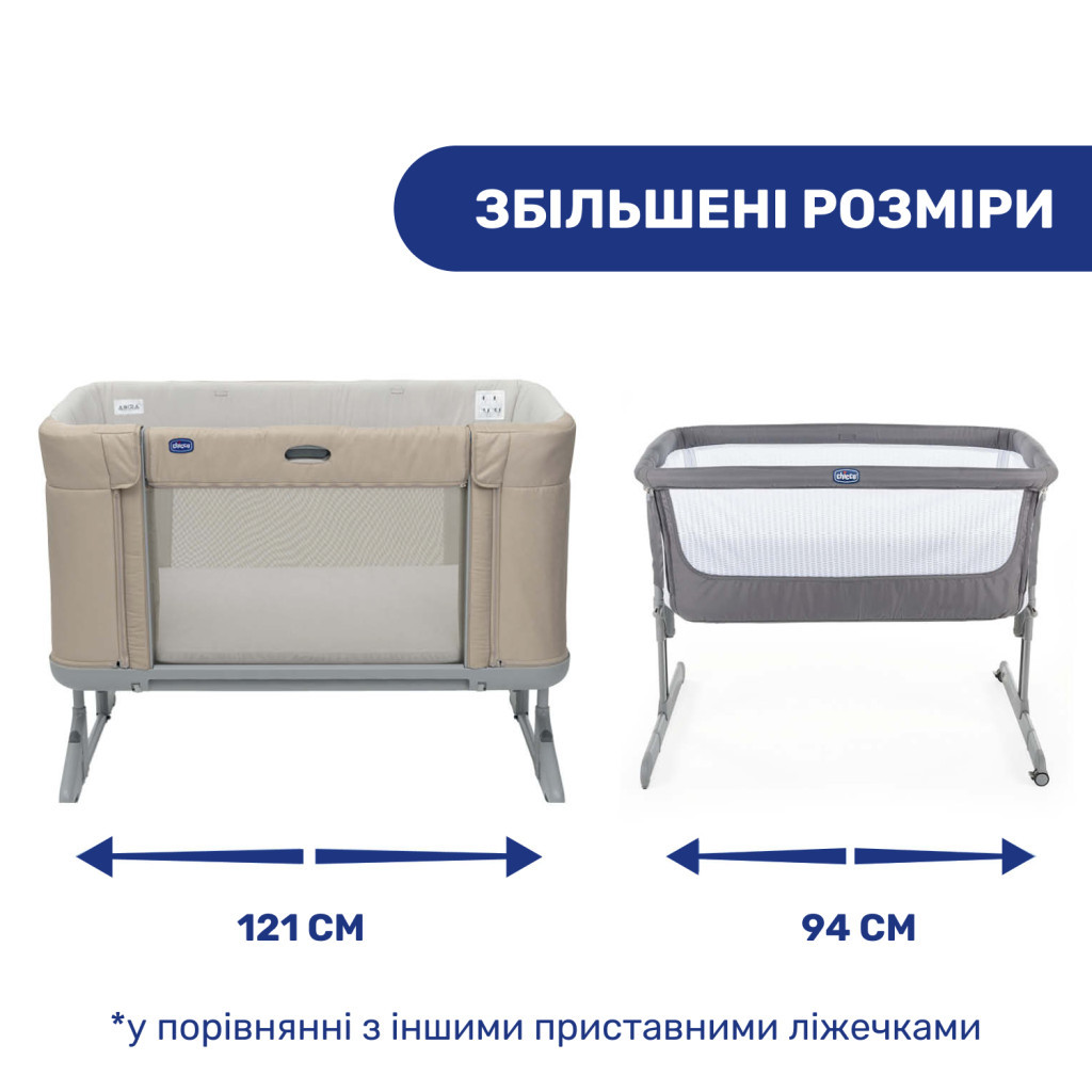 Ліжечко Chicco 3 in 1 Next2Me Forever beige (79650.61.09) - зображення 4