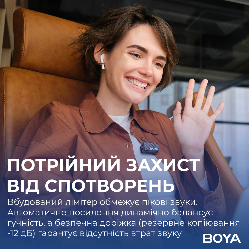 Мікрофон Boya mini-12 Type-C/Lightning Black (mini-12) - изображение 12