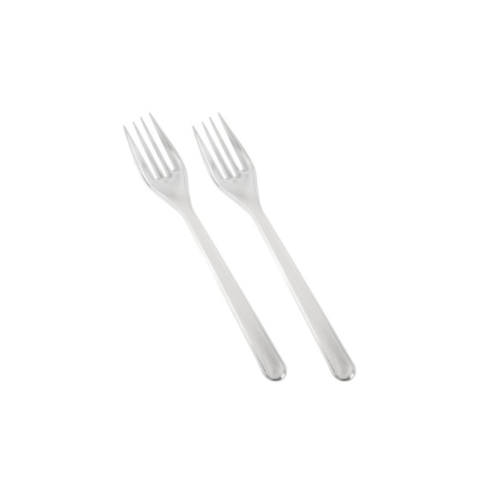 Виделки одноразові Швидkoff Пластикові прозорі 100 шт. (10711) - зображення 1