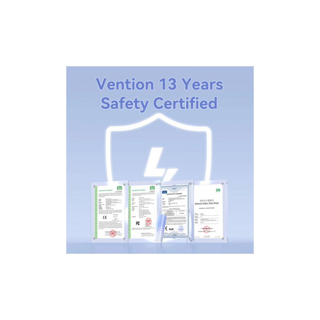 Батарея універсальна VENTION 5000mAh 20W PD, USB-C In/Out, Lightning In/Out, with cable, Gradient Red (FHWR0) - зображення 6