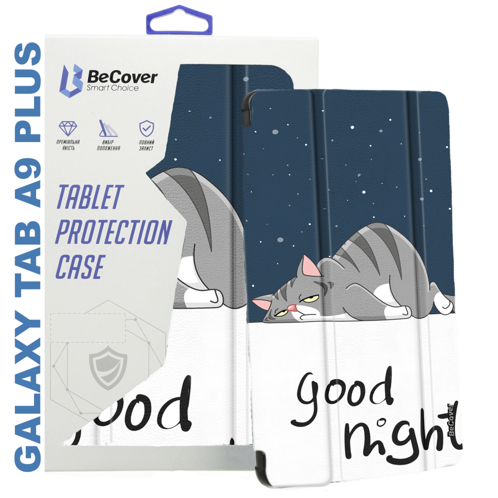 Чохол до планшета BeCover Smart Case Samsung Tab A9 Plus SM-X210/SM-X215/SM-X216 11.0" Good Night (710308) - зображення 1
