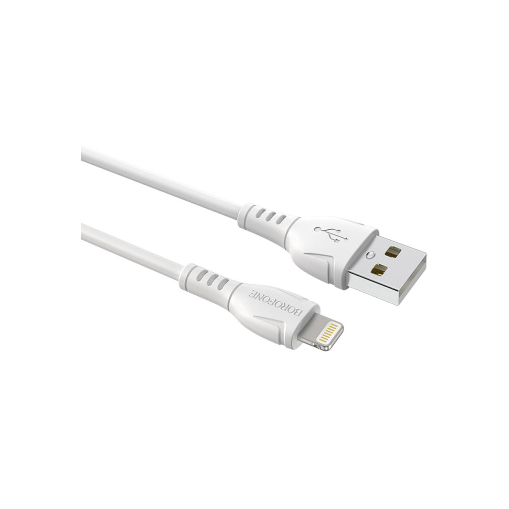 Дата кабель USB 2.0 AM to Lightning 1.0m 2.4A PVC BX51 white BOROFONE (6931474743909) - зображення 3