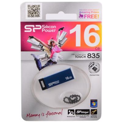 USB флеш накопичувач Silicon Power 16GB Touch 835 Blue USB 2.0 (SP016GBUF2835V1B) - зображення 2