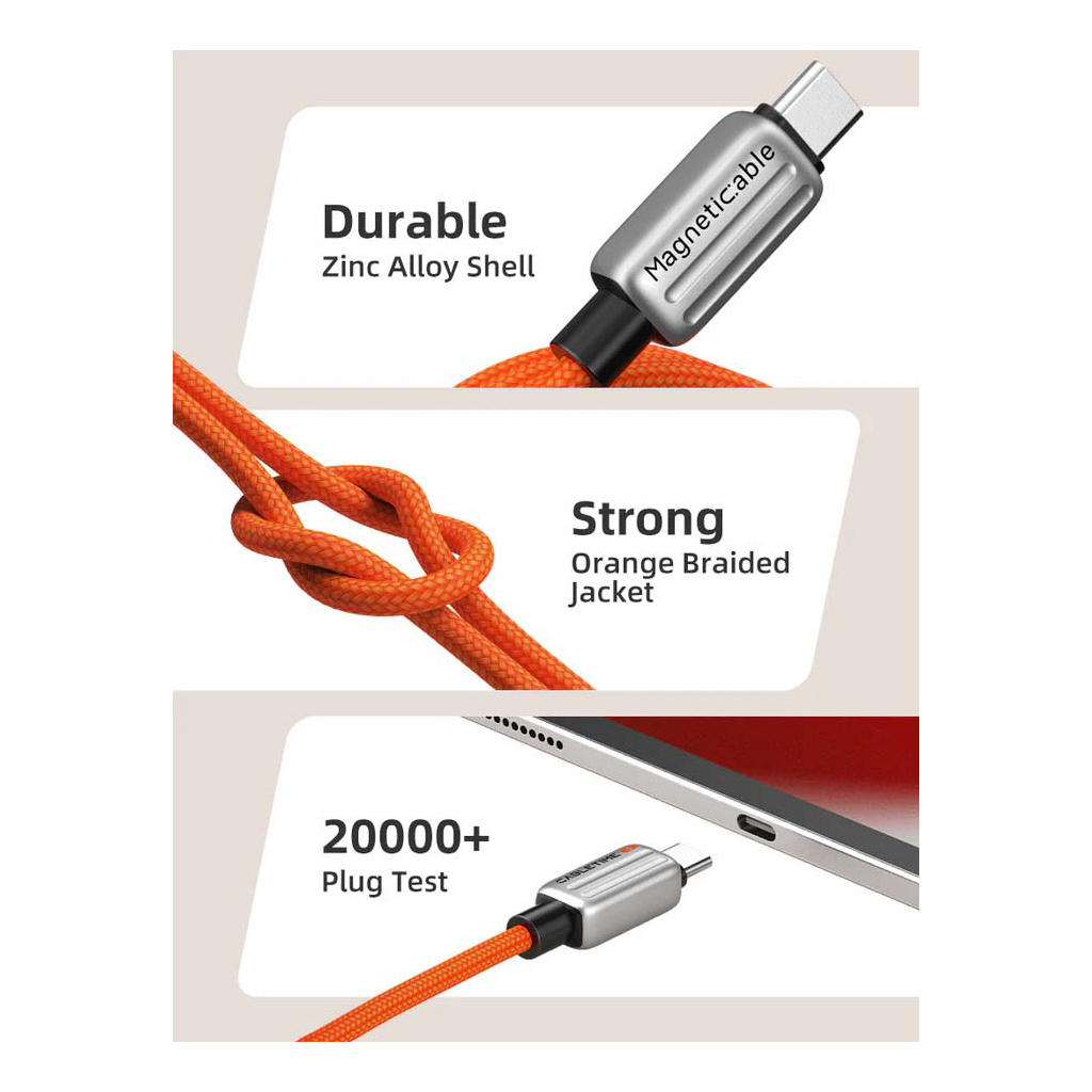 Дата кабель USB-C to USB-C 2.0m PD240W magnetic Cabletime (CA915729) - зображення 7