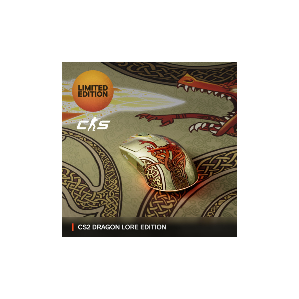 Мишка SteelSeries CS2 Dragon Lore Edition RGB Wireless/Bluetooth (62614) - зображення 9