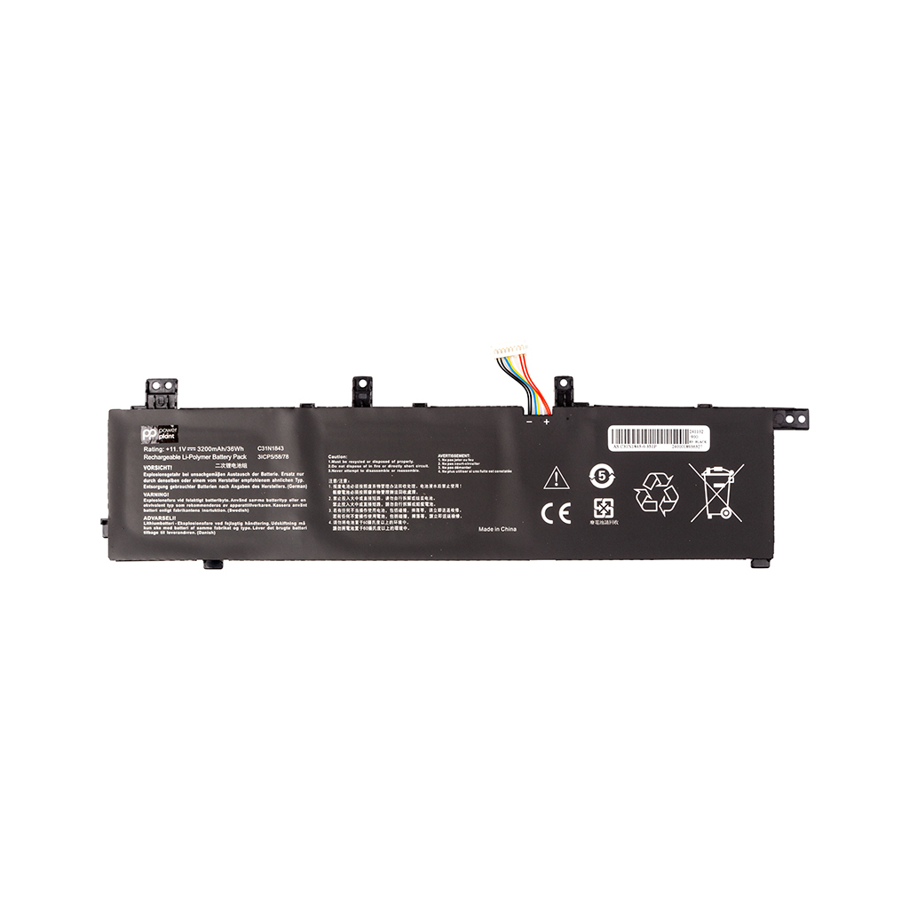 Акумулятор до ноутбука ASUS VivoBook S14 (C31N1843) 11.1V 3200mAh PowerPlant (NB432035) - зображення 1