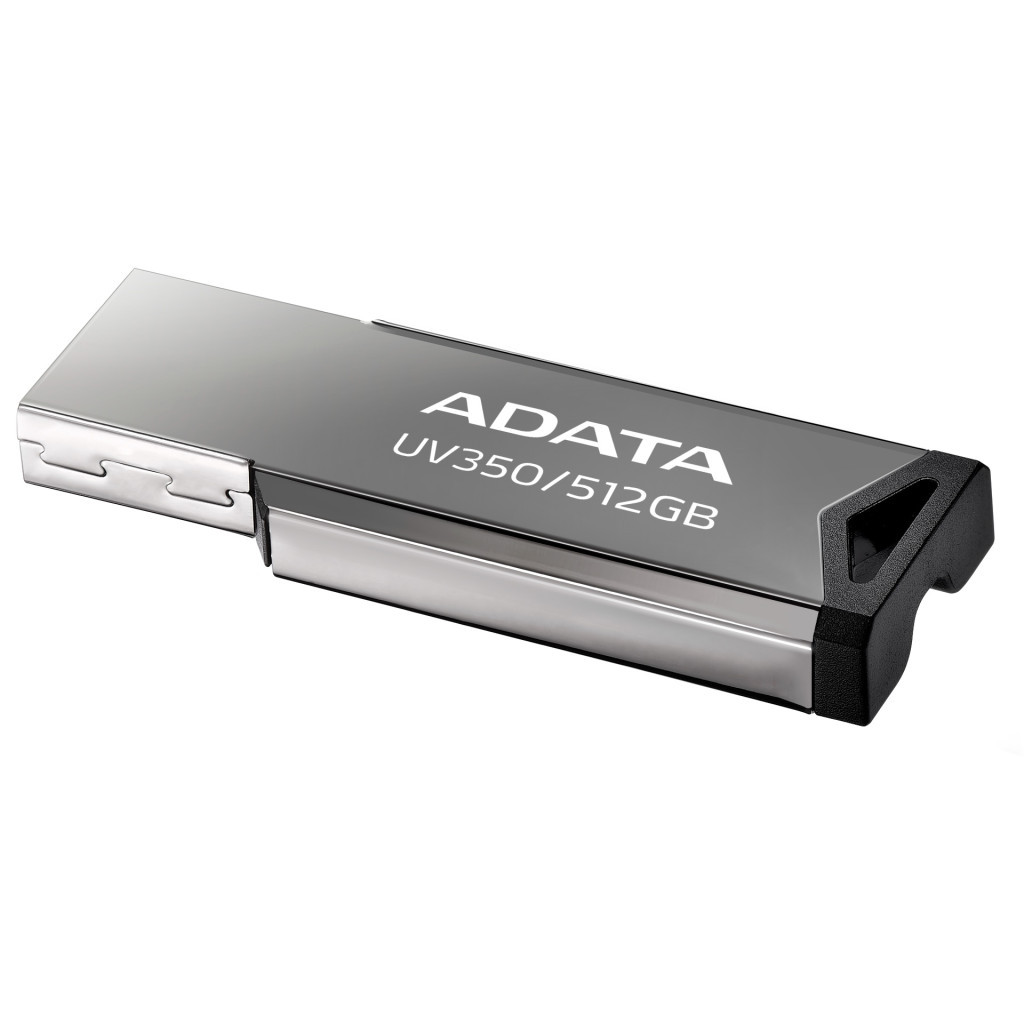 USB флеш накопичувач ADATA 512GB UV350 Metallic USB 3.2 (AUV350-512G-RBK) - зображення 2