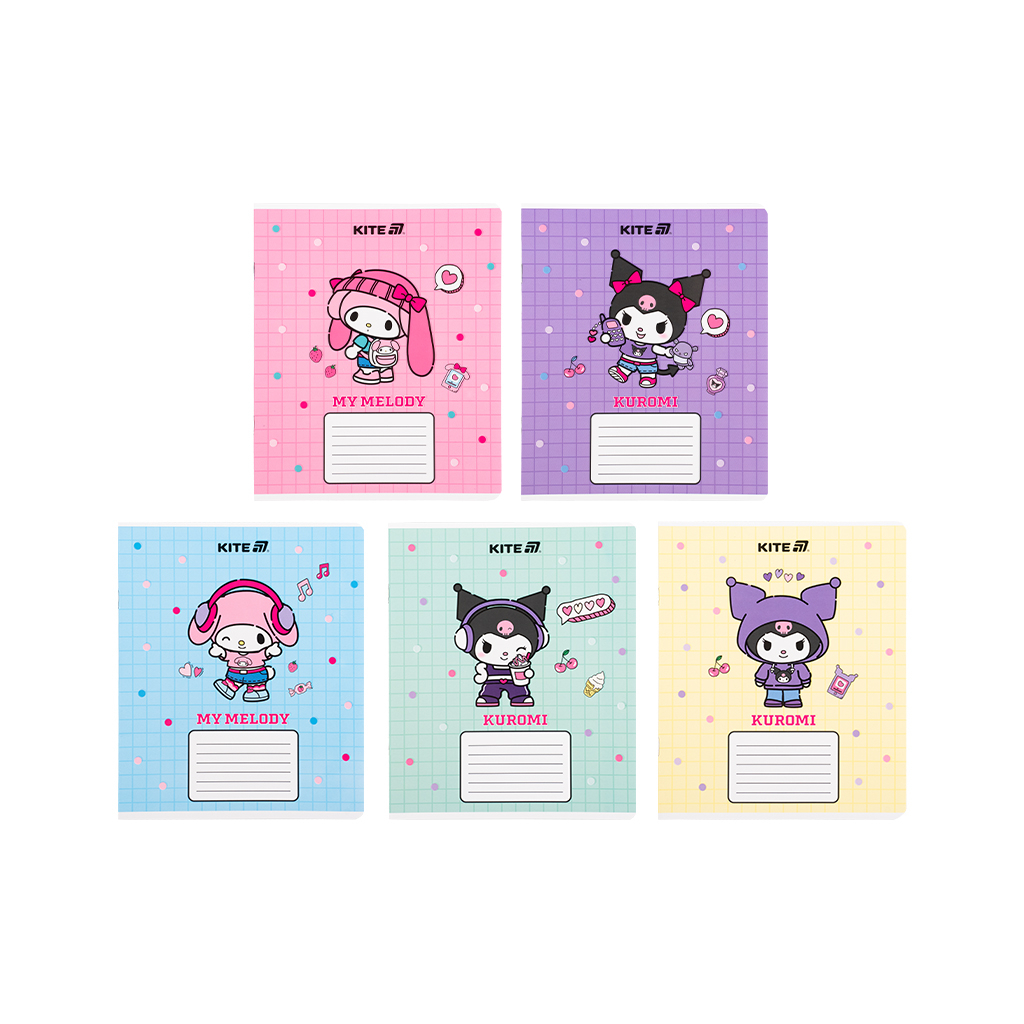Зошит Kite Kuromi, 12 аркушів, клітинка (HK25-232-4) - зображення 1