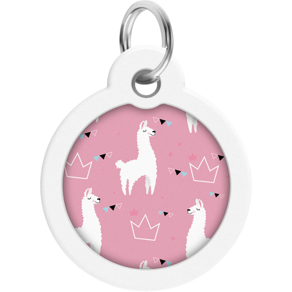 Адресник для тварин WAUDOG Smart ID з QR паспортом "Лами", круг 30 мм (230-0217) - зображення 2