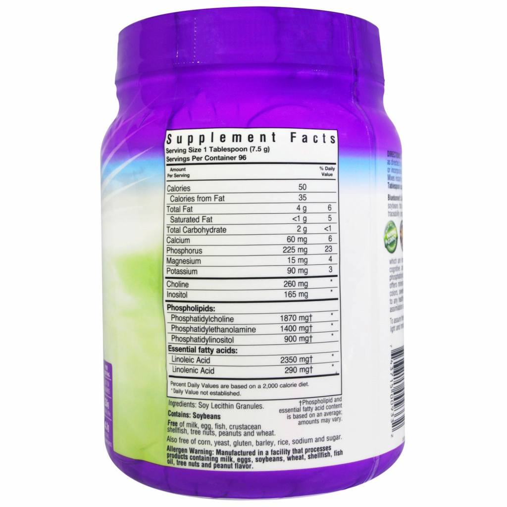 Амінокислота Bluebonnet Nutrition Гранули лецитину, Super Earth, 25.4 унцій (720 гр) (BLB-00933) - зображення 2