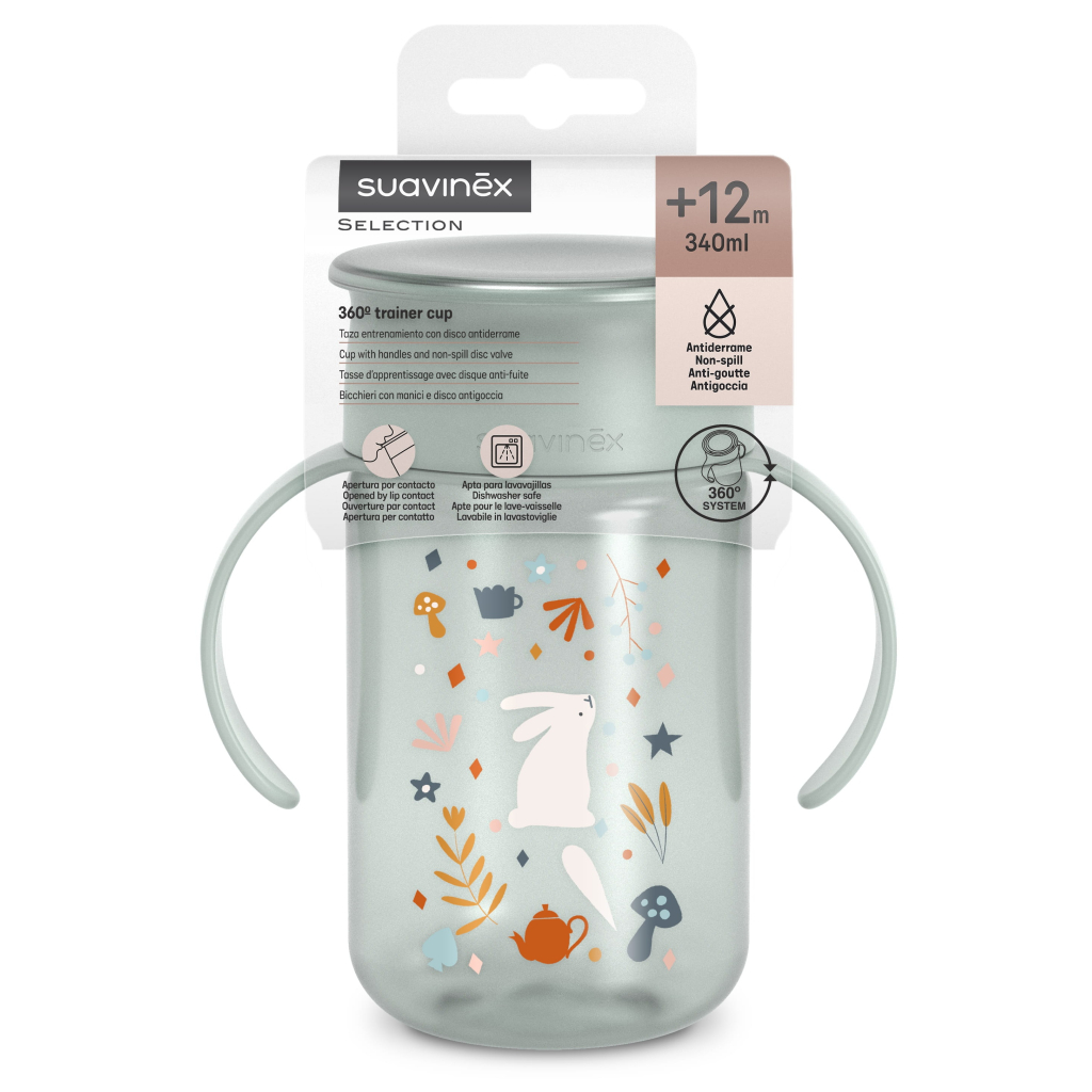 Поїльник-непроливайка Suavinex Wonderland 340 мл +12 міс. світло-зелена (402793) - изображение 3