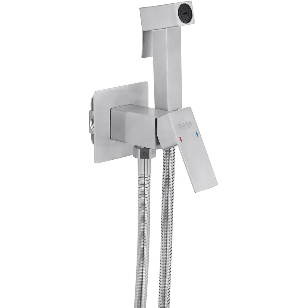 Душовий гарнітур Kroner Edelstahl Kubus-ESG063 + змішувач Edelstahl Kubus-ESG010 + змішувач Kroner Edelstahl Kubus-ESG05 (CVS30172) - изображение 7