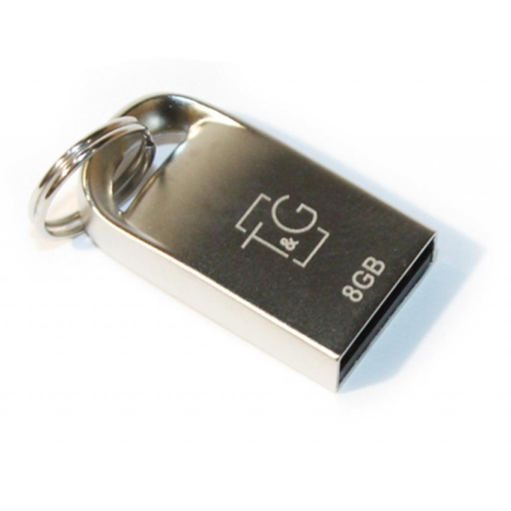 USB флеш накопичувач T&G 8GB 107 Metal Series Silver USB 2.0 (TG107-8G) - зображення 2