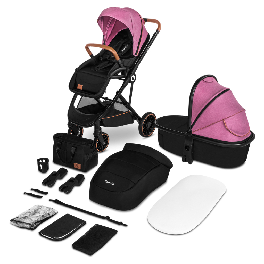 Коляска Lionelo 2 в 1 Riya Pink Violet (LO-RIYA 2IN1 PINK VIOLET) - зображення 6