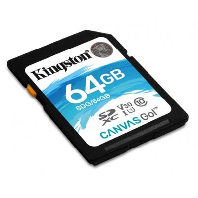 Карта пам'яті Kingston 64GB SDXC class 10 UHS-I U3 Canvas Go (SDG/64GB) - зображення 2