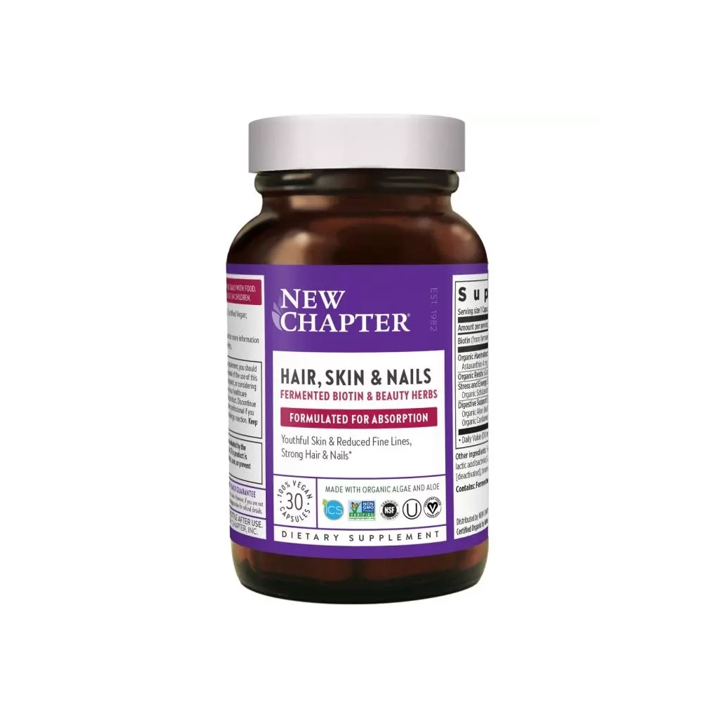Вітамінно-мінеральний комплекс New Chapter Ідеальне волосся, шкіра та нігті, 30 вегетаріанських капсу. (NC0116) - зображення 3