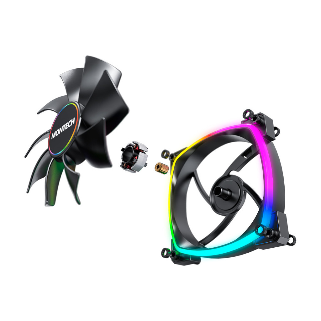Кулер до корпусу MONTECH AX140 PWM BLACK - зображення 6