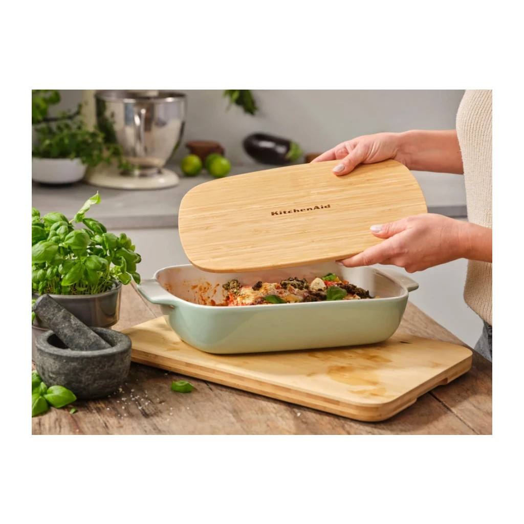Форма для випікання KitchenAid з кришкою керамогранітна 3,8 л Фісташкова (CC007426-001) - picture 7