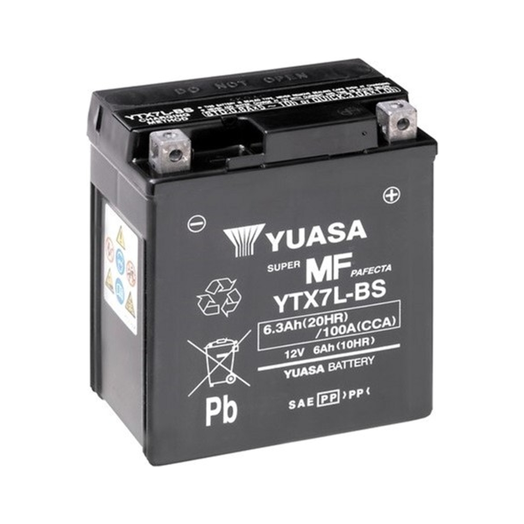 Акумулятор автомобільний Yuasa 12V 6Ah MF VRLA Battery AGM (YTX7L-BS) - зображення 1