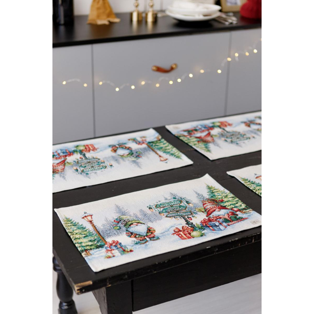 Серветка на стіл Прованс гобеленова Різдвяне багаття 30х50 см (036427) - зображення 8