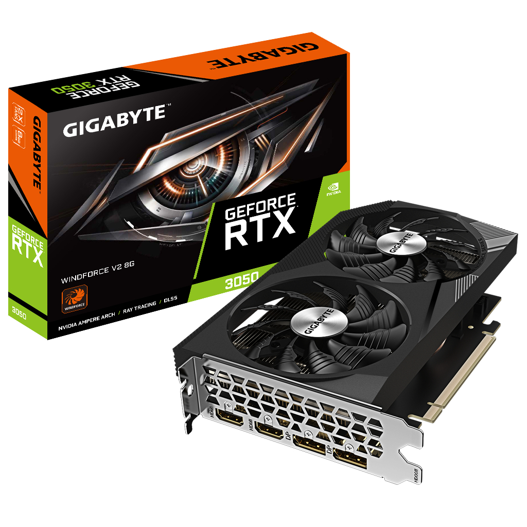 Відеокарта GIGABYTE GeForce RTX3050 8Gb WINDFORCE V2 (GV-N3050WF2V2-8GD) - зображення 7