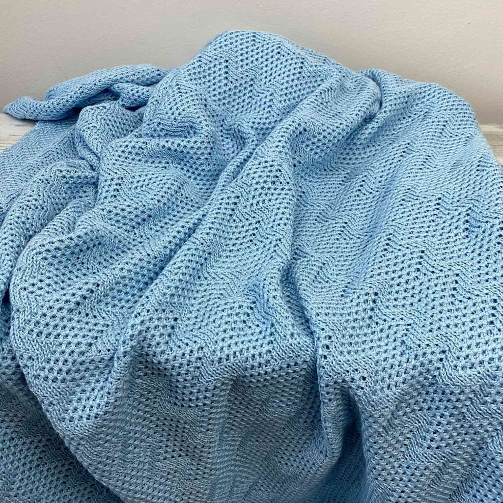 Плед Прованс Діно Зиґзаґ 130х170 Блакитний (4823093432048) - зображення 5