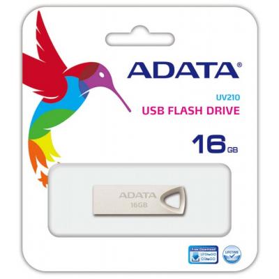 USB флеш накопичувач ADATA 16GB UV210 Metal Silver USB 2.0 (AUV210-16G-RGD) - зображення 3