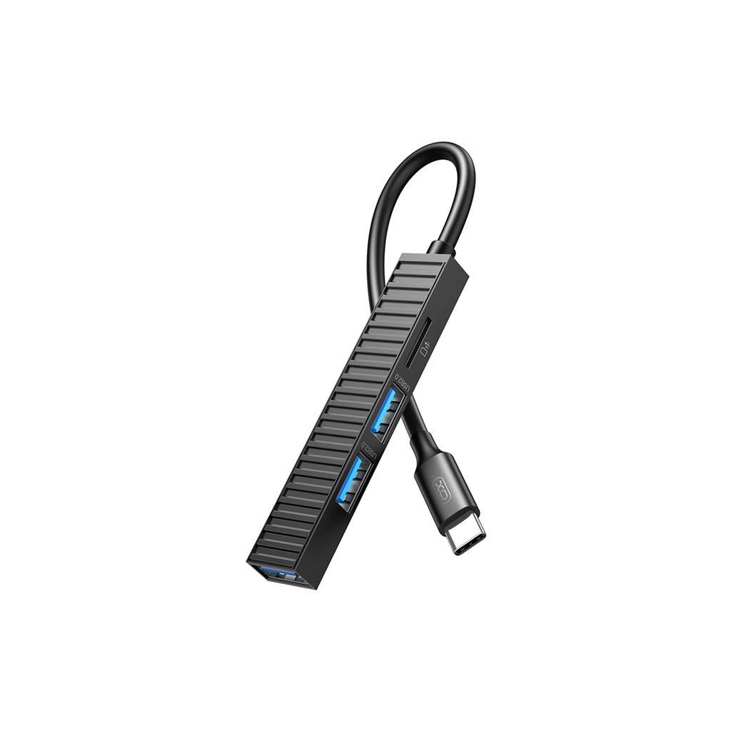Концентратор XO USB-C 4-in-1 порти XO HUB014B.black (HUB014B.black) - зображення 3