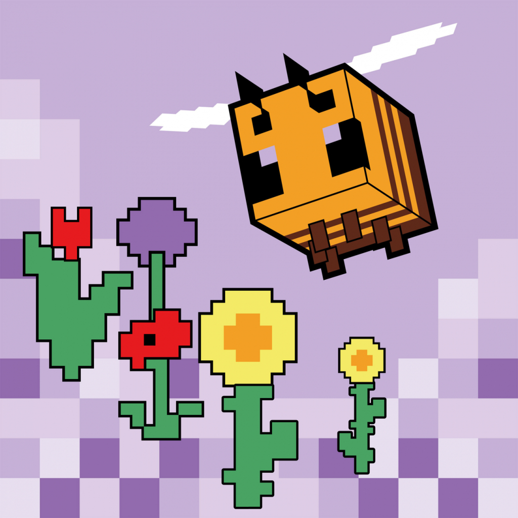 Картина по номерам Santi Майнкрафт Весела бджілка 25х25см (955467) - изображение 1