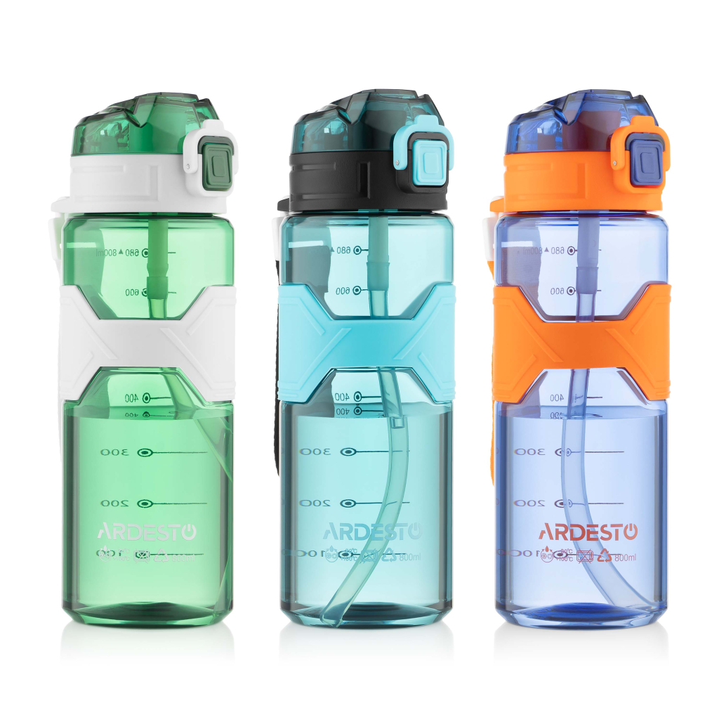 Пляшка для води Ardesto Fitness 800мл зелений (AR2280EG) - зображення 7