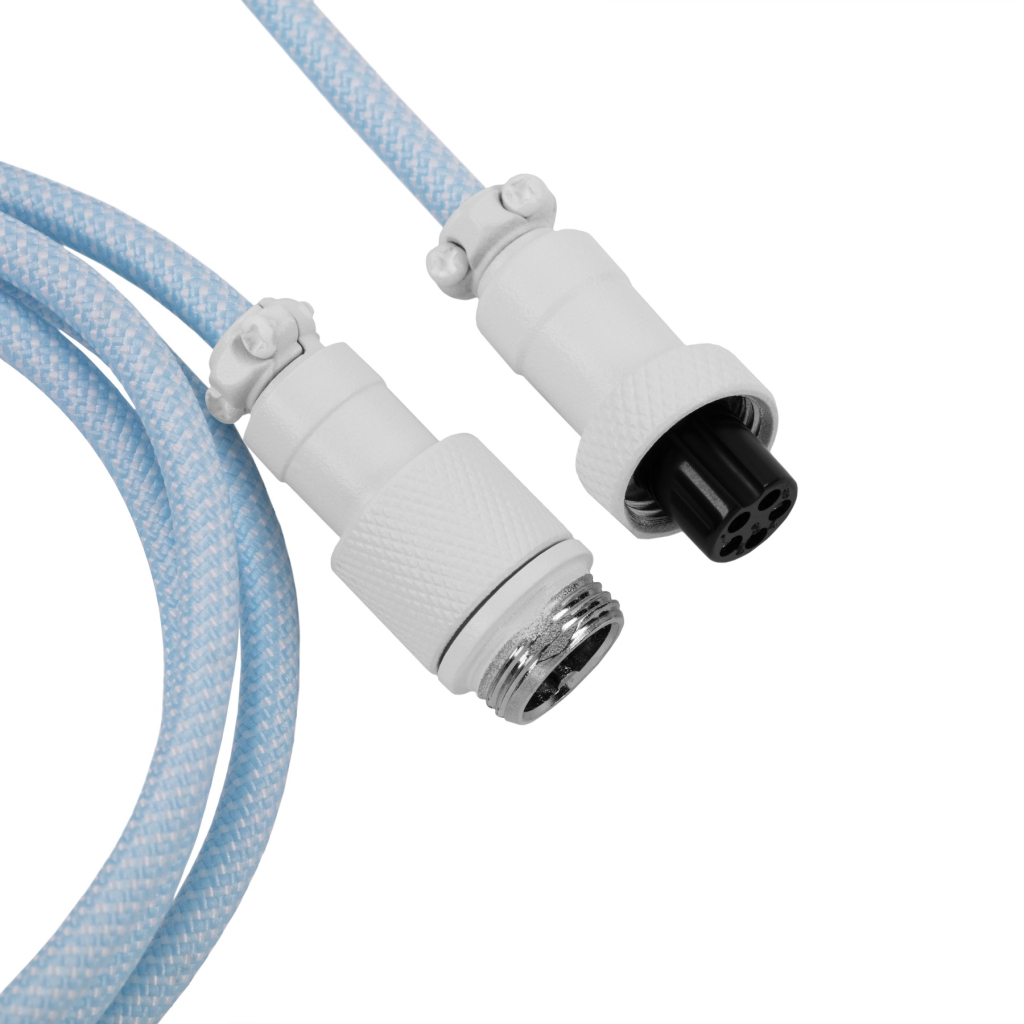 Дата кабель USB-C + USB A to USB-C 1.36m Coiled Aviator blue Keychron (CAB19_KEYCHRON) - зображення 3