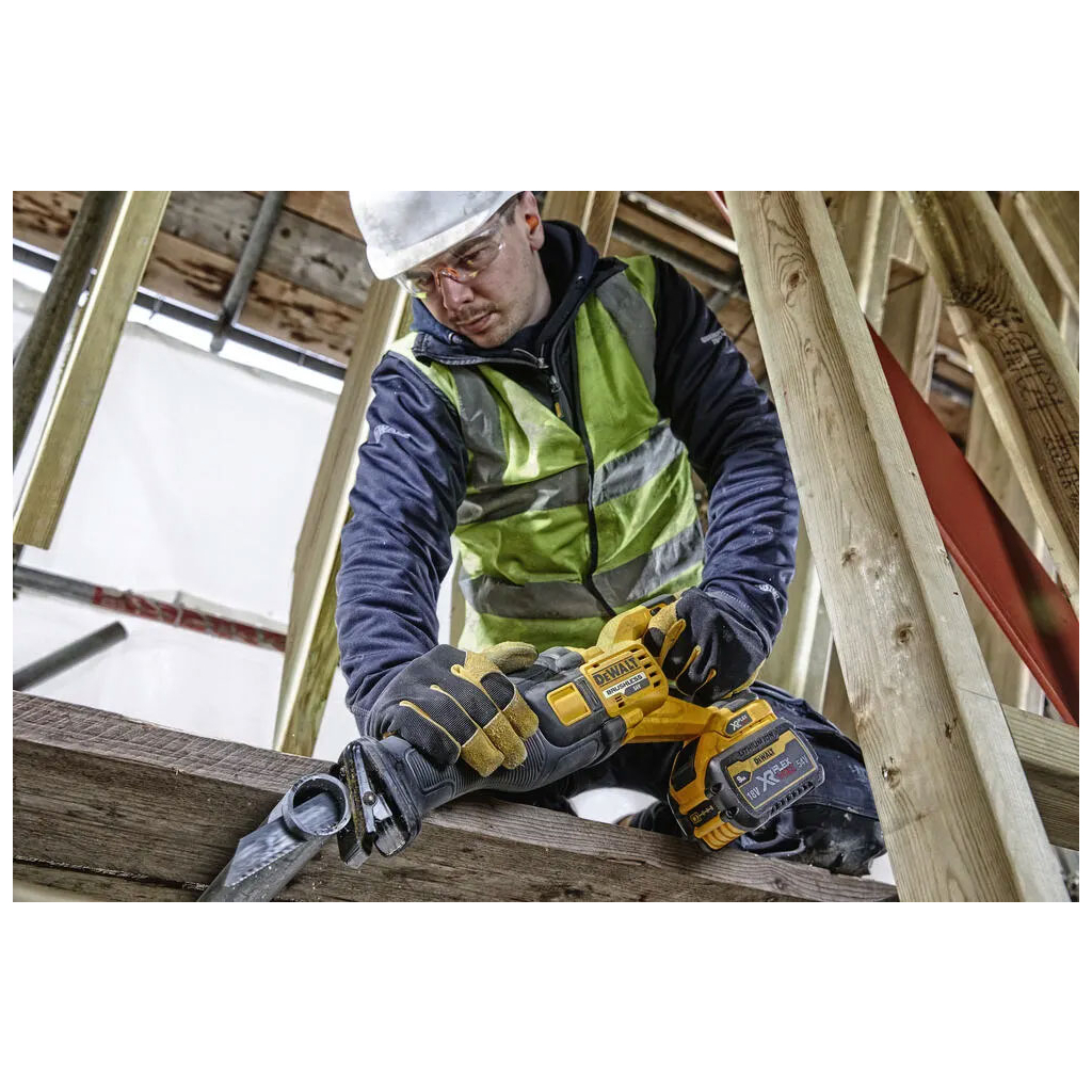 Шабельна пила DeWALT 54В XR FLEXVOLT Li-lon 2 Аг, 0 - 3000 ход/хв, 3.54 кг, кейс TSTAK (DCS389T2) - изображение 8