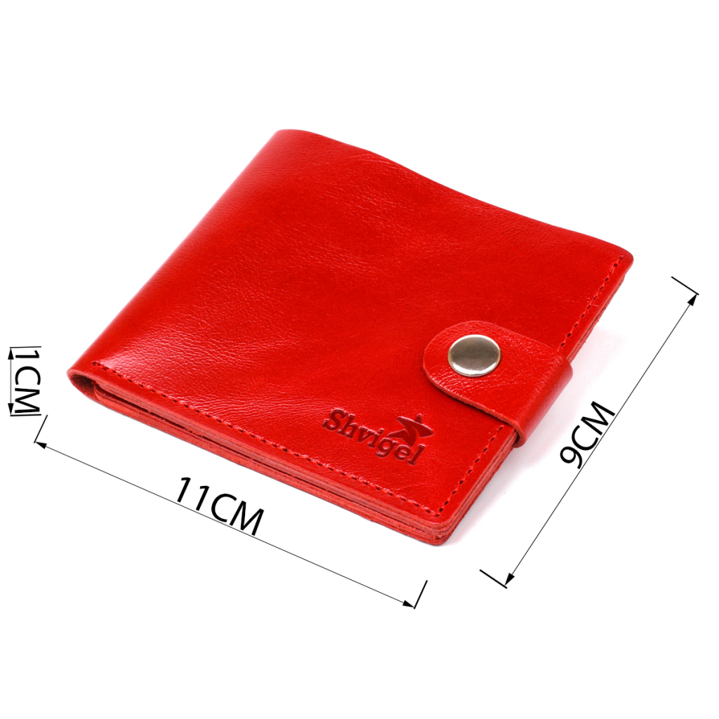 Портмоне Shvigel Шкіряне Червоне (16461) - зображення 3