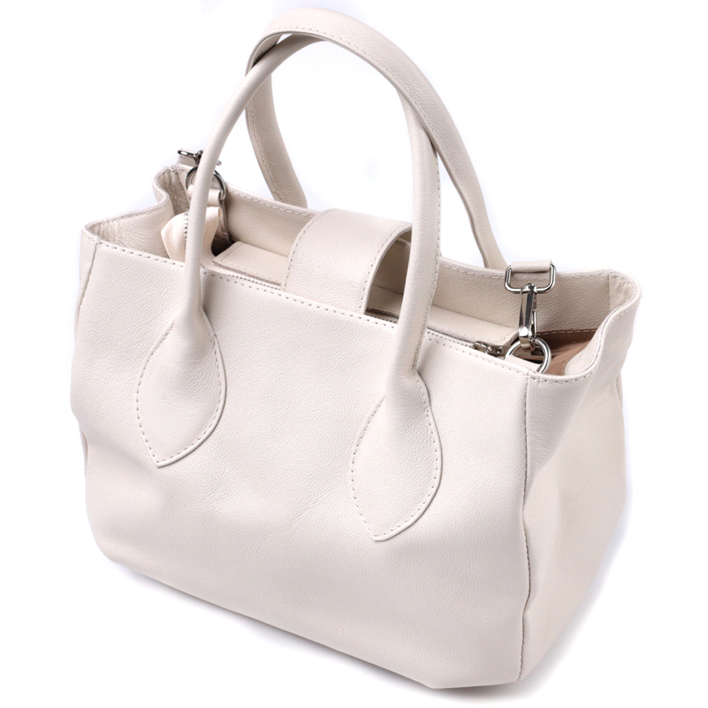 Сумка Shvigel З натуральної шкіри Бежева (22830) - зображення 2