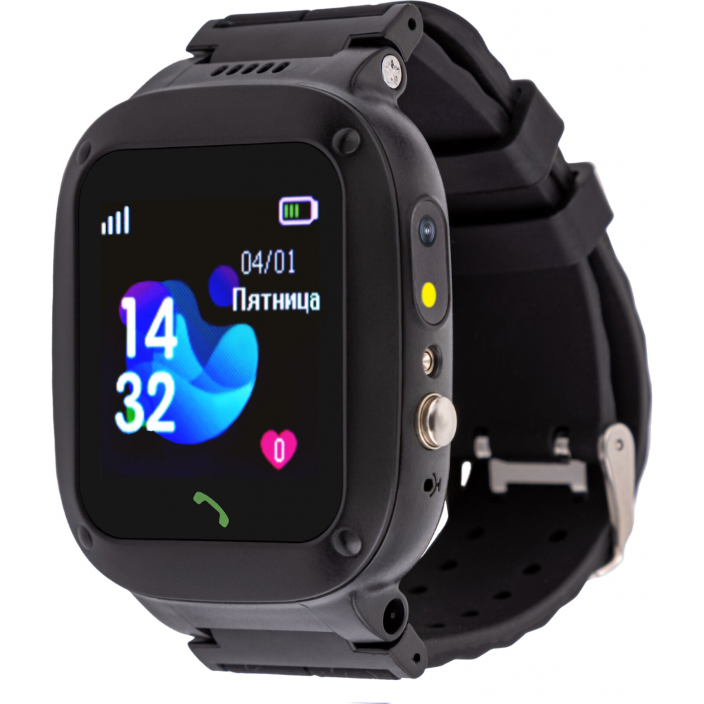 Смарт-годинник Amigo GO004 Splashproof Camera+LED Black (882418) - зображення 1