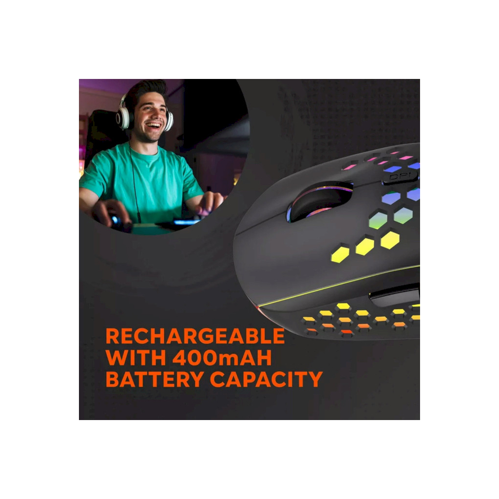 Мишка Canyon Haster GMW-18 Wireless Black (CND-SGMW18) - зображення 9