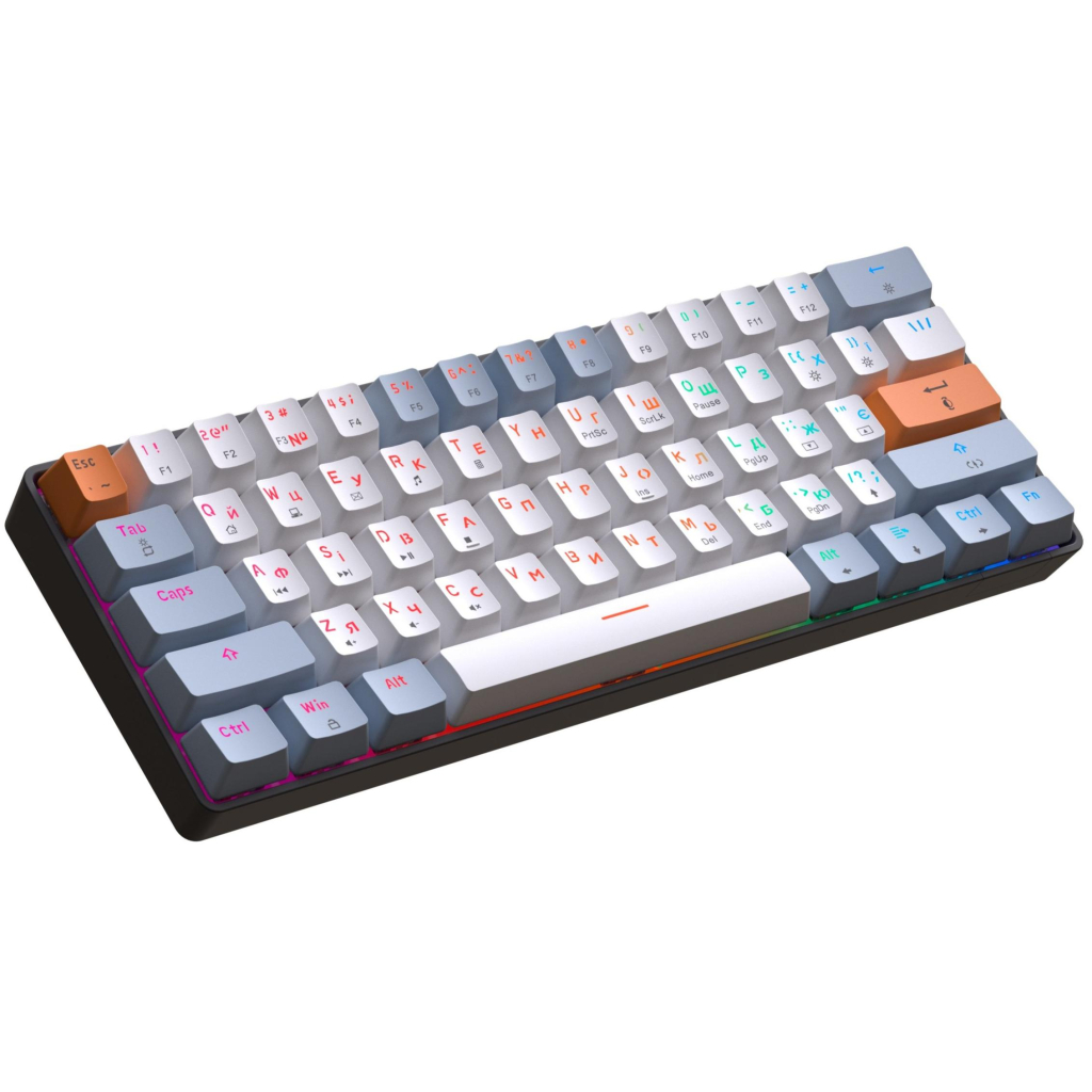 Клавіатура GamePro MK130R Hot-Swap Red Swich RGB USB UA Black (MK130R) - изображение 3