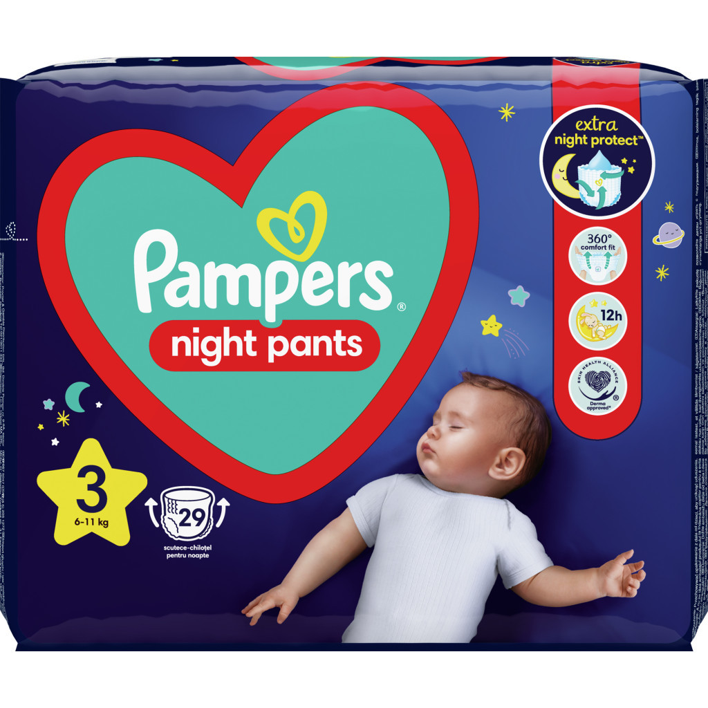 Підгузки Pampers трусики нічні Night Pants Розмір 3 (6-11кг) (8006540234679) - зображення 2