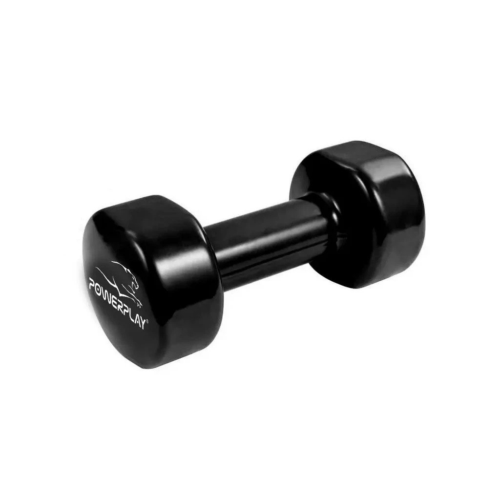 Гантель PowerPlay вінілові 4125 Achilles 2 х 5 кг Чорні (PP_4125_5kg_2in) - зображення 5