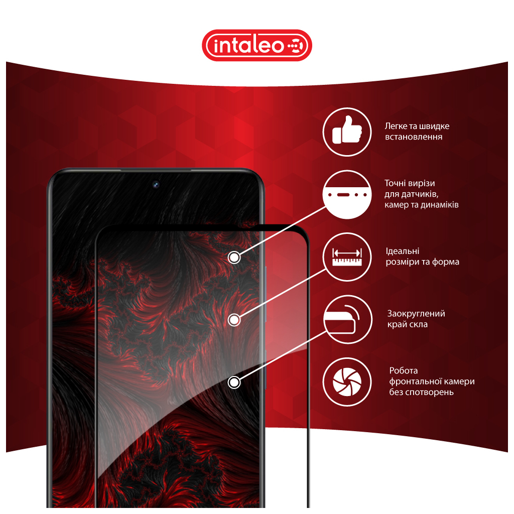Скло захисне Intaleo Full Glue Realme 13 5G Black (1283126607585) - зображення 3