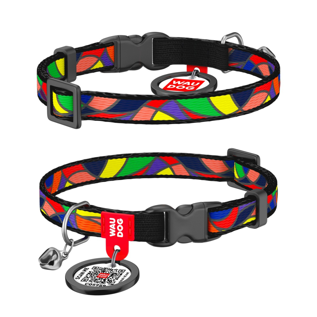 Нашийник для тварин WAUDOG Вітраж з QR паспортом XS 20-30 см (5265) - изображение 4