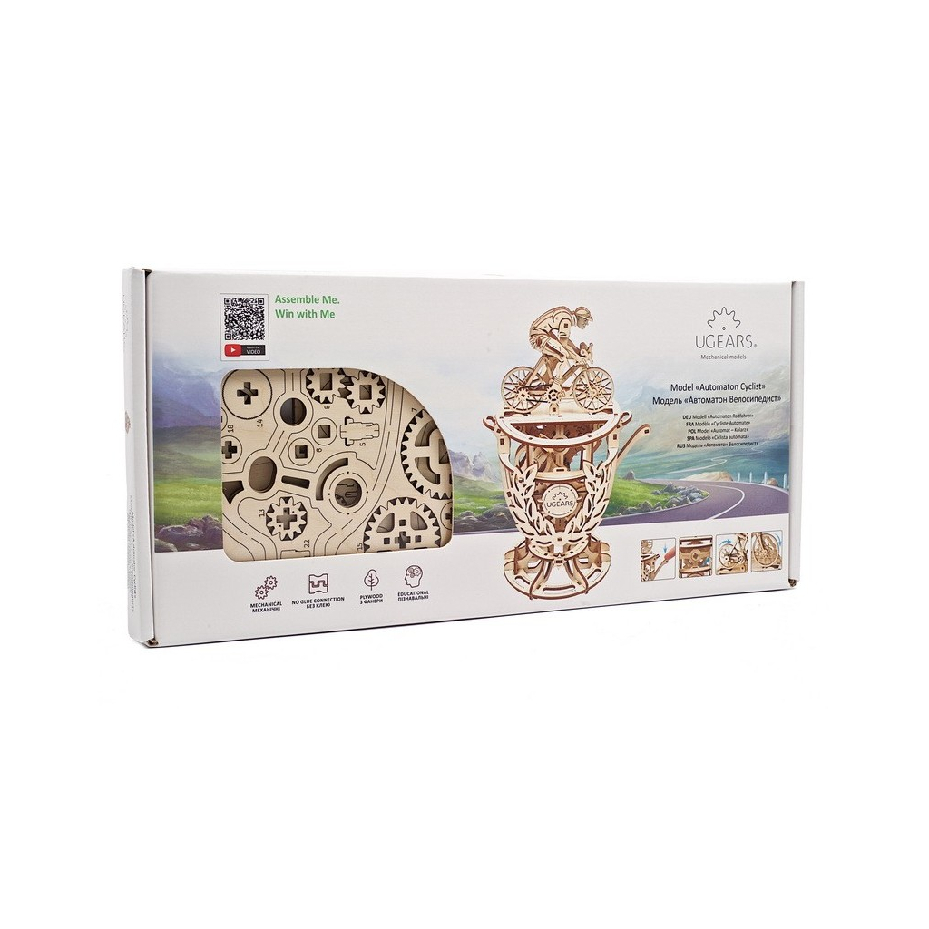 Конструктор Ugears Автоматон Велосипедист (70148) - зображення 8