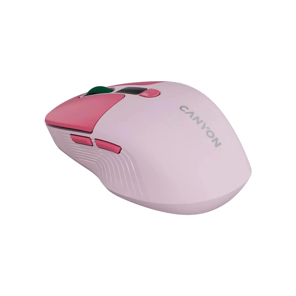 Мишка Canyon MW-26 LCD Silent Wireless/Bluetooth Pink (CNS-CMSW26P) - зображення 4