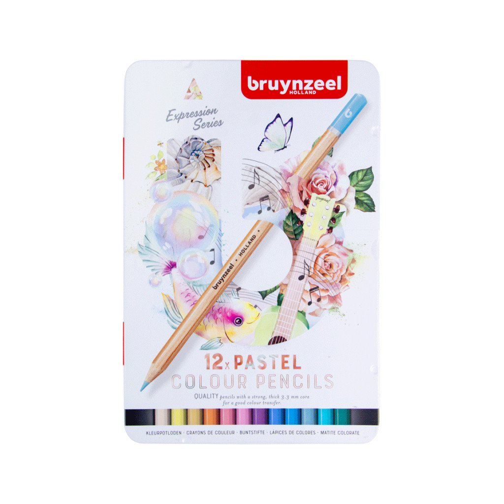 Олівці кольорові Bruynzeel EXPRESSION PASTEL, 12 кольорів (8712079468415) - изображение 1