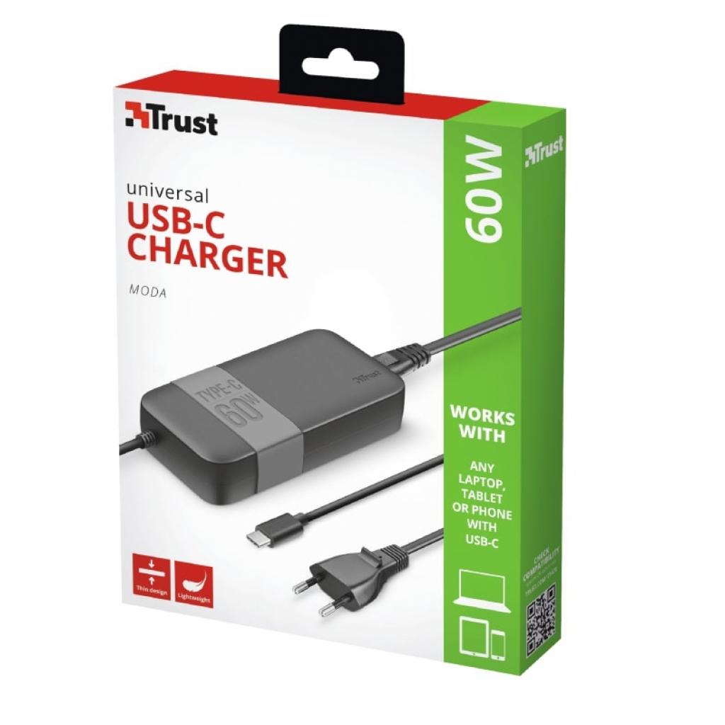 Блок живлення до ноутбуку Trust Moda Universal 60W USB-C Charger (21478) - зображення 7