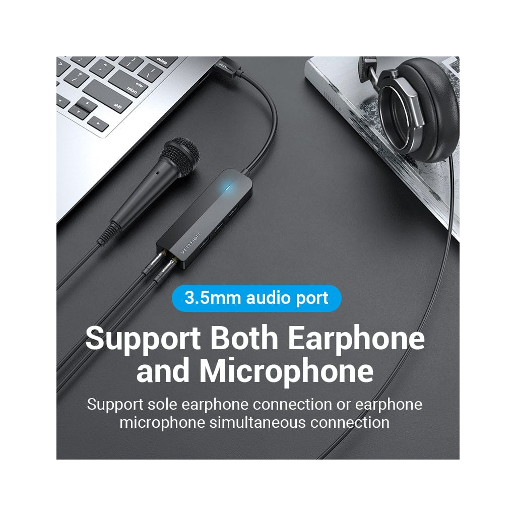 Концентратор Vention USB 3.0 to 3хUSB 3.0/2хTRS Audio/USB Micro 1.0m (CHIBF) - зображення 6