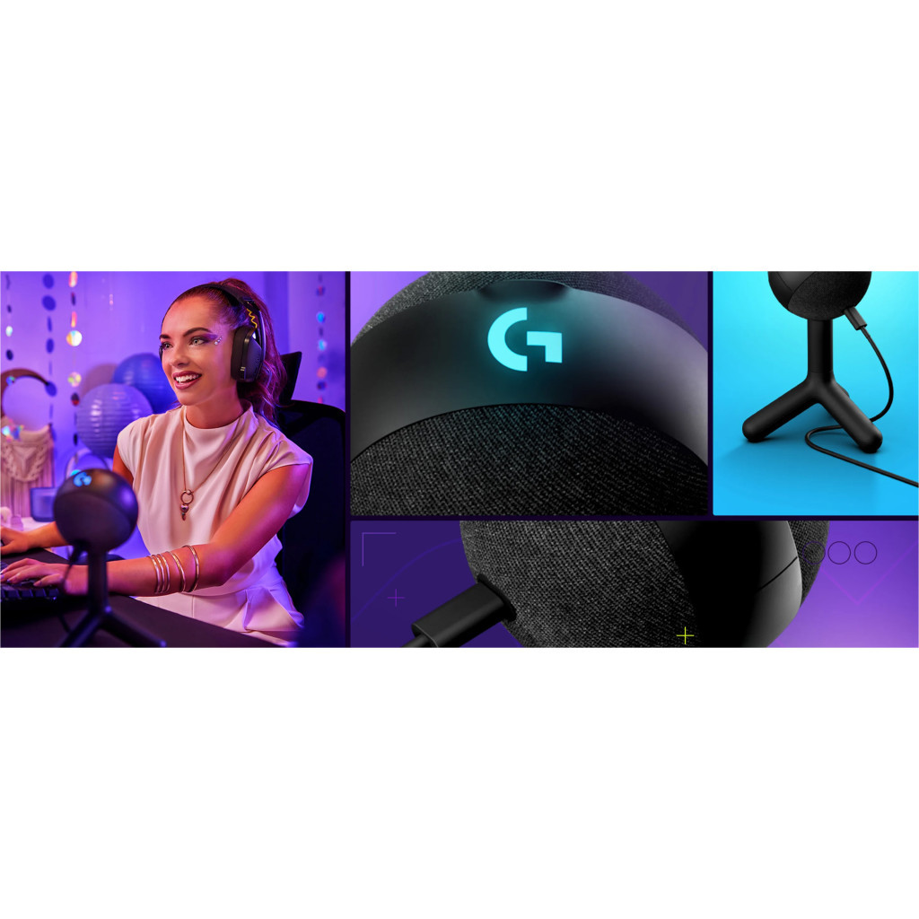 Мікрофон Logitech G Yeti Orb RGB Gaming Mic with Lightsync Black (988-000551) - зображення 11